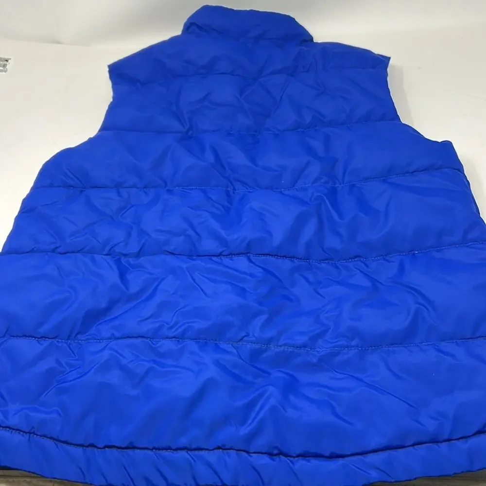 Gymboree Boys Cobalt Blue Zip / Snap Winter Vest Size Medium (8-10)